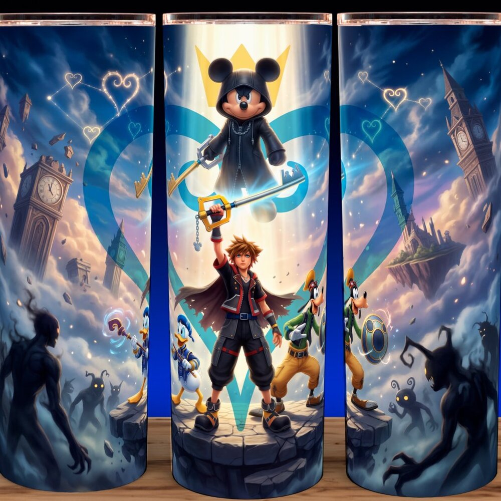 Kingdom Hearts Final Fantasy Sora & Mickey Variant Cup Mug Tumbler 20oz